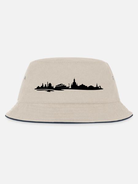 Skyline Dresden - Kinder Bucket Hat - Natur/Navy