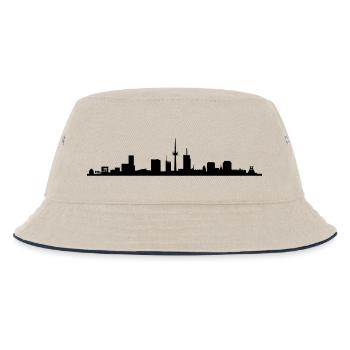 Skyline Essen NRW - Kinder Bucket Hat - Natur/Navy - Vorne