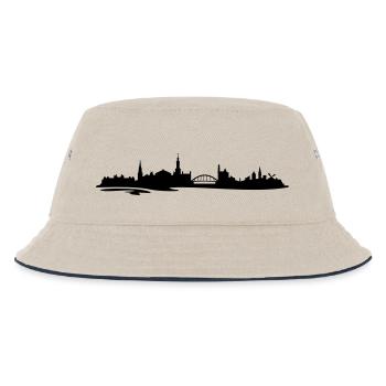 Skyline Amsterdam Wasser - Kinder Bucket Hat - Natur/Navy - Vorne