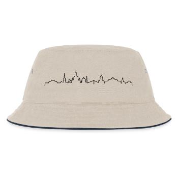 Skyline Dresden Linie - Kinder Bucket Hat - Natur/Navy - Vorne
