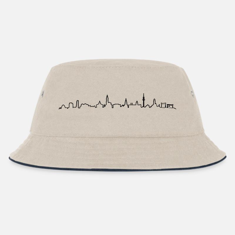 Skyline - Kiel - Kinder Bucket Hat - Natur/Navy