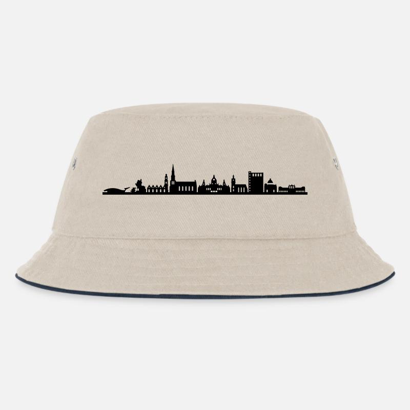 Skyline - Hannover - Kinder Bucket Hat - Natur/Navy
