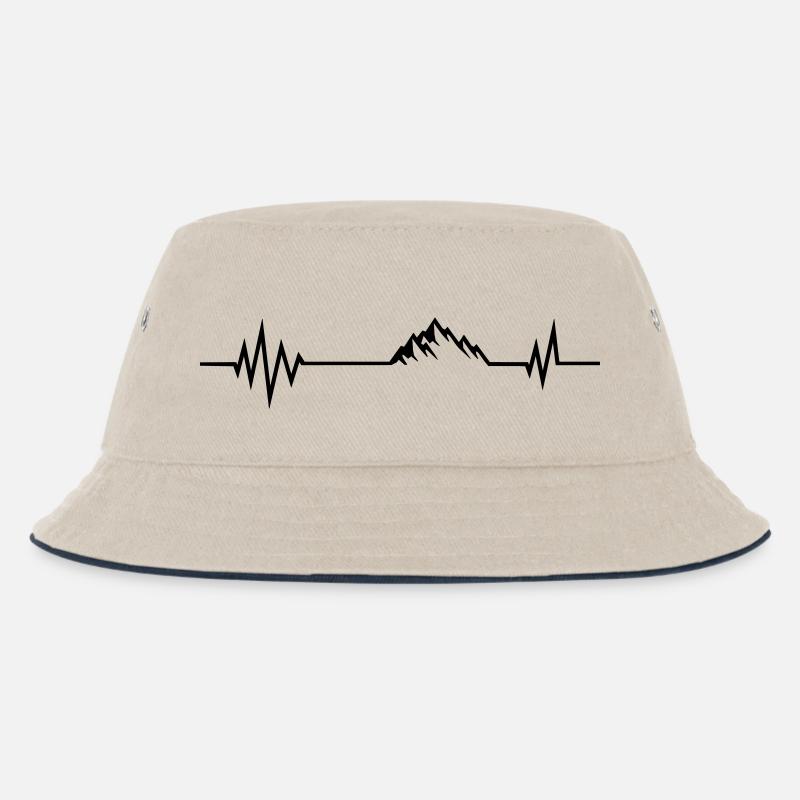 mountain pulse - Kinder Bucket Hat - Natur/Navy