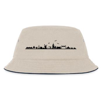 Skyline - Insel Usedom - Kinder Bucket Hat - Natur/Navy - Vorne