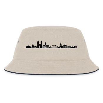 Skyline - Saarbrücken - Kinder Bucket Hat - Natur/Navy - Vorne