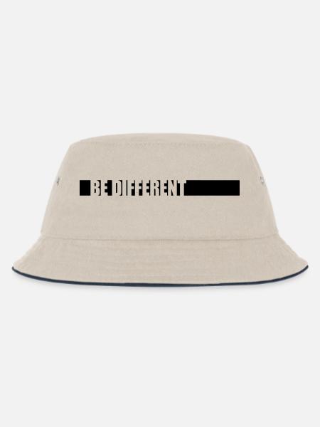 Be different Logo Design - Kinder Bucket Hat - Natur/Navy