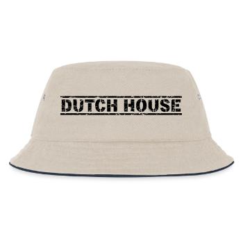 Dutch House - Kids’ Bucket Hat - ecru/navy - Front