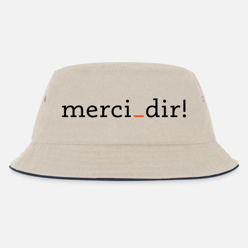 merci dir - 2 colors - Kids’ Bucket Hat - ecru/navy