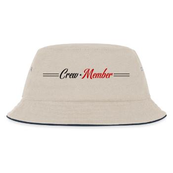 Crew Mitglied - Kinder Bucket Hat - Natur/Navy - Vorne