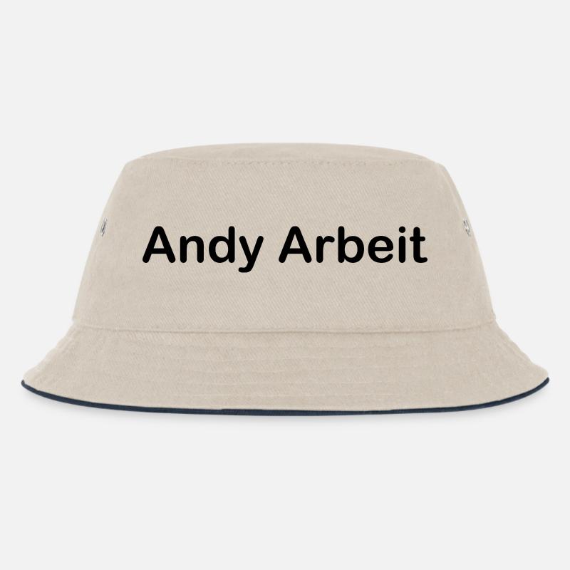 Andy Arbeit - Kinder Bucket Hat - Natur/Navy