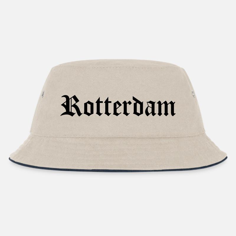 Rotterdam - Kinder Bucket Hat - Natur/Navy