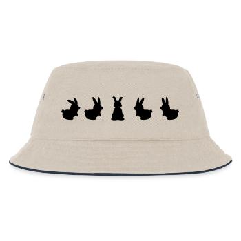 five bunnies (1c) - Kinder Bucket Hat - Natur/Navy - Vorne