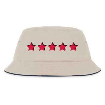 sterne - Kinder Bucket Hat - Natur/Navy - Vorne