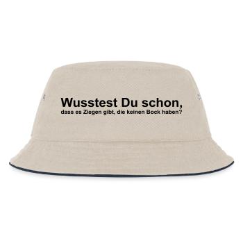 Ziegen die keinen Bock haben - Kinder Bucket Hat - Natur/Navy - Vorne