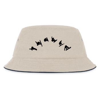 Snowboarder - Freestyle - Kinder Bucket Hat - Natur/Navy - Vorne