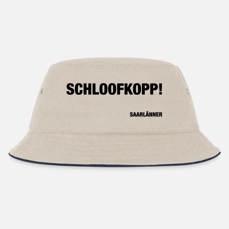 SCHLOOFKOPP - Kinder Bucket Hat - Natur/Navy