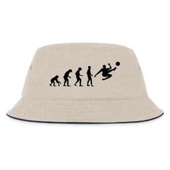 Evolution of Fußball / Soccer - Kinder Bucket Hat - Natur/Navy - Vorne
