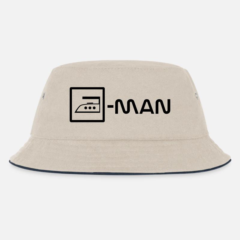 ironing man - Kinder Bucket Hat - Natur/Navy