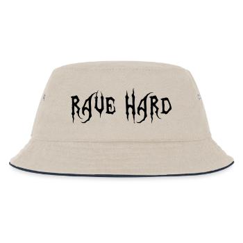 Rave Hard - Kinder Bucket Hat - Natur/Navy - Vorne