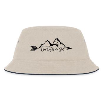 Der Weg ist das Ziel - Kinder Bucket Hat - Natur/Navy - Vorne
