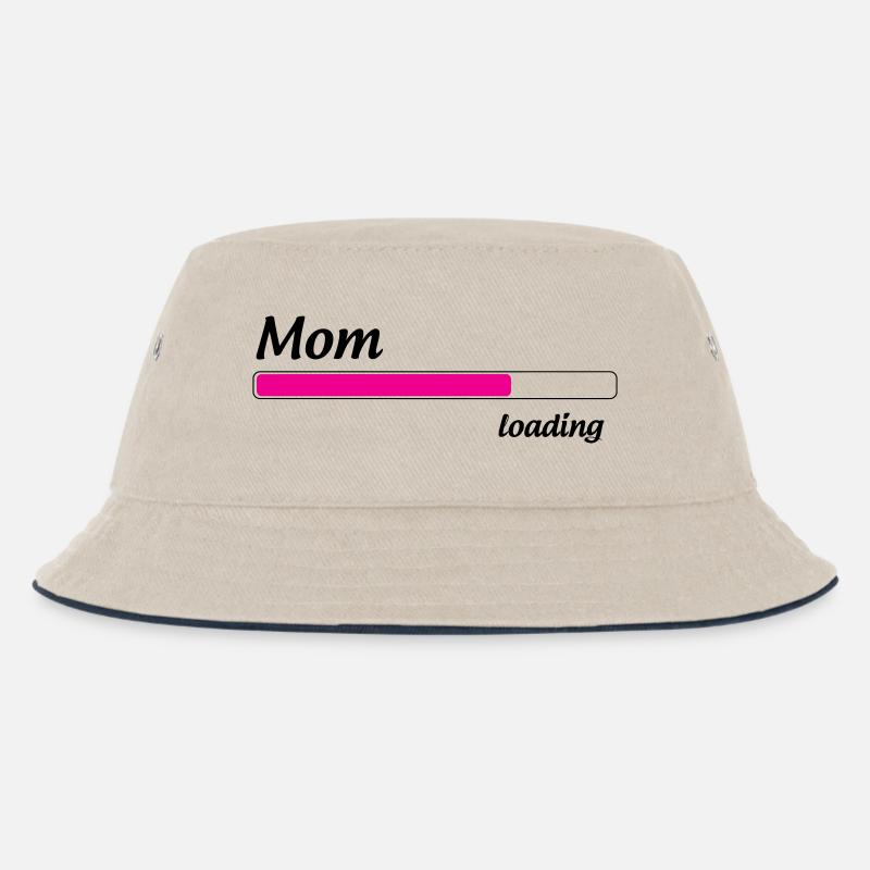 Mama lädt... Bitte warten - Werdende Mutter - Kinder Bucket Hat - Natur/Navy
