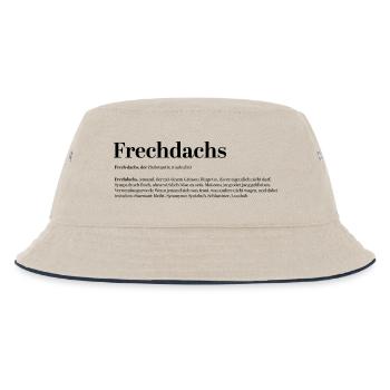 Frechdachs Définition Nom d’animal coquin lâche - Bob Enfant - blanc cassé/bleu marine - Devant