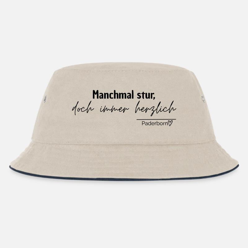 paderborn - Kinder Bucket Hat - Natur/Navy