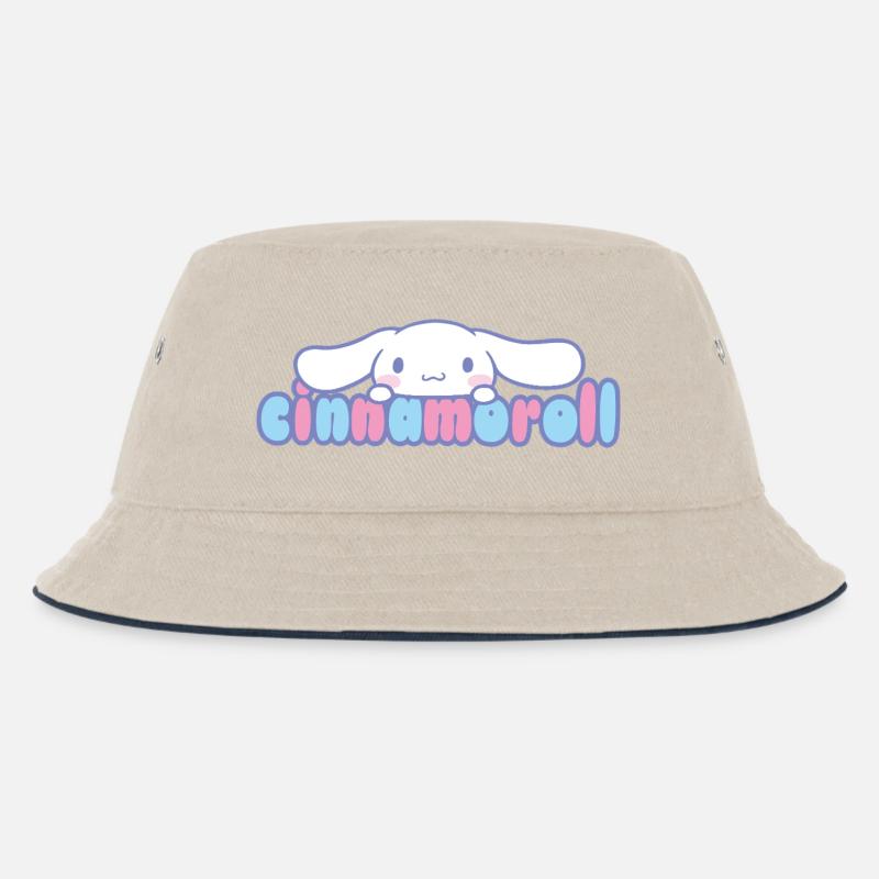 Cinnamoroll Regarde Par-dessus L'inscription - Bob Enfant - blanc cassé/bleu marine