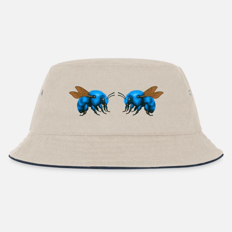2Bourdons en miroir - Bob Enfant - blanc cassé/bleu marine