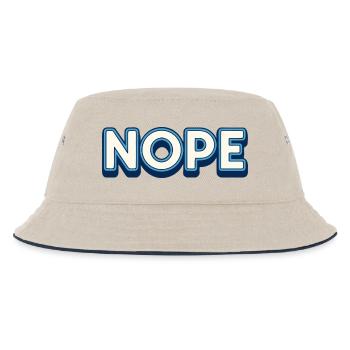 Nope. - Kids’ Bucket Hat - ecru/navy - Front