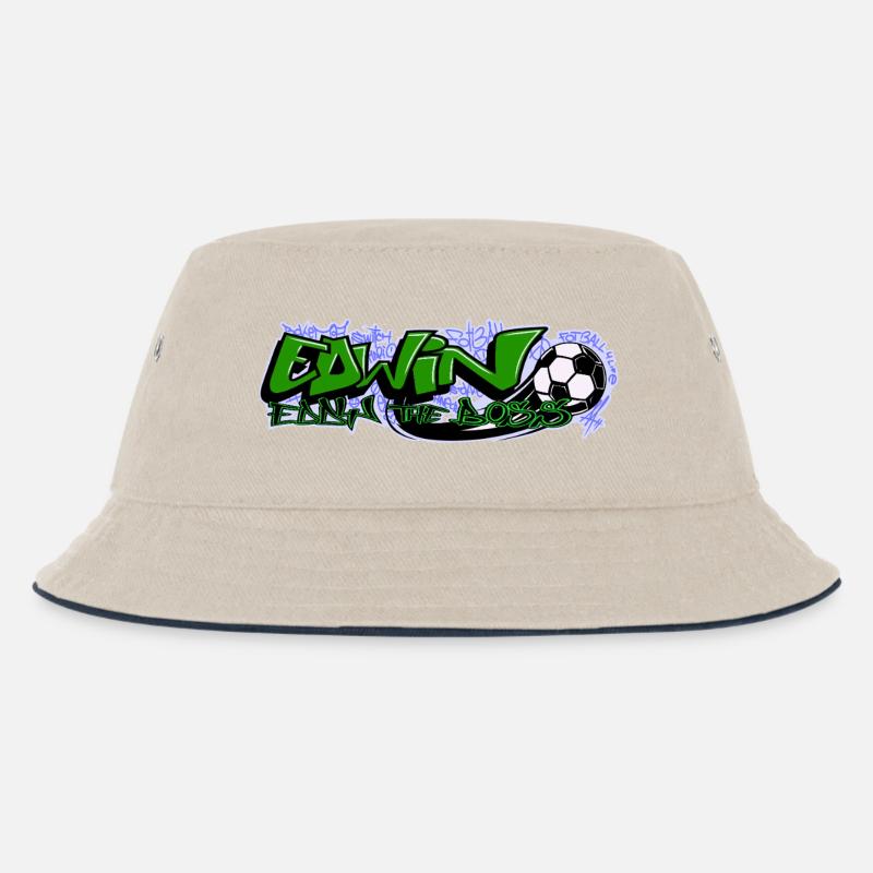 Edwin Graffiti Soccer - Bob Enfant - blanc cassé/bleu marine