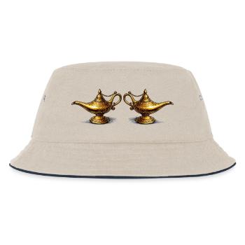 Goldene Öllampen  - Kinder Bucket Hat - Natur/Navy - Vorne