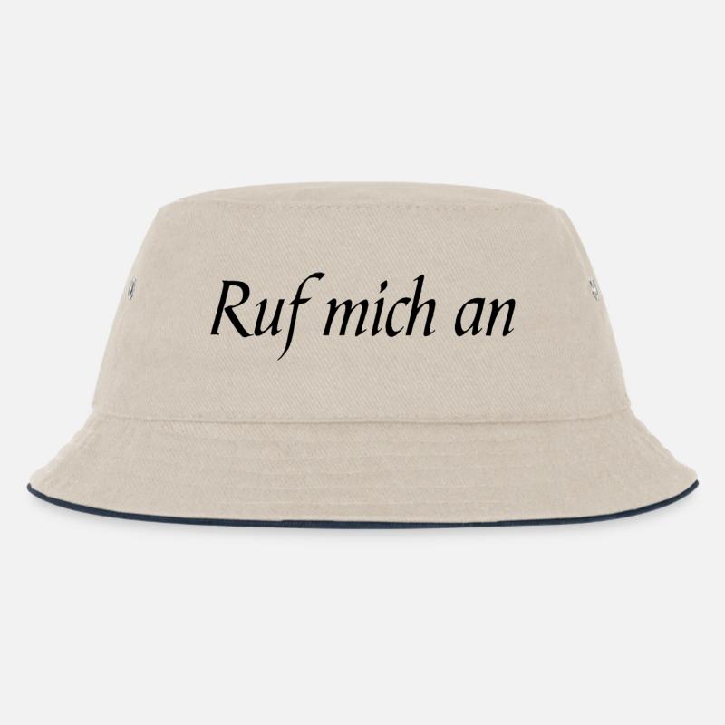 Ruf mich an - Kinder Bucket Hat - Natur/Navy