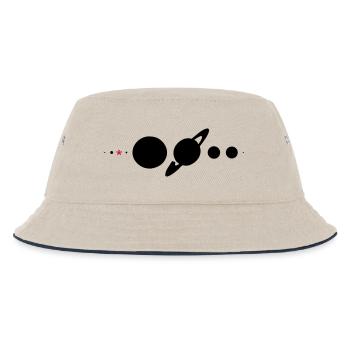 Sonnensystem* - Kinder Bucket Hat - Natur/Navy - Vorne