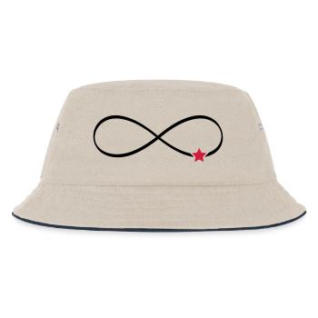 Stern Unendlichkeit Symbol Unendlichkeitszeichen - Kinder Bucket Hat - Natur/Navy - Vorne
