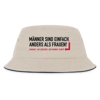 Männer sind einfach anders als Frauen - Kinder Bucket Hat - Natur/Navy - Vorne