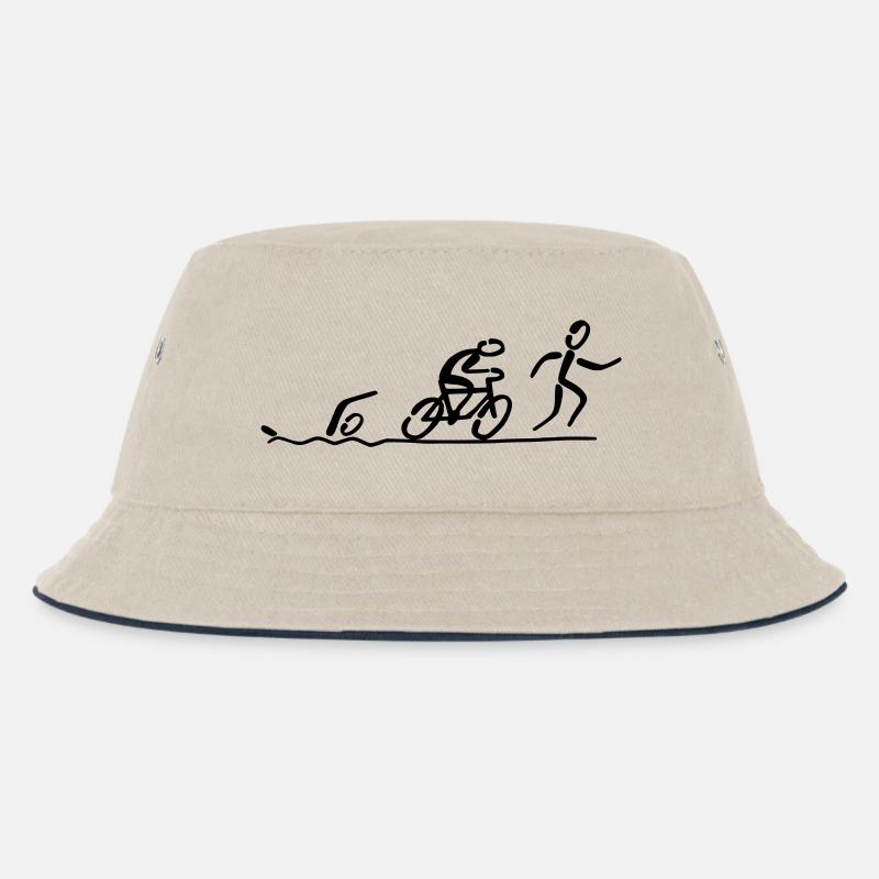 Triathlon - Kinder Bucket Hat - Natur/Navy