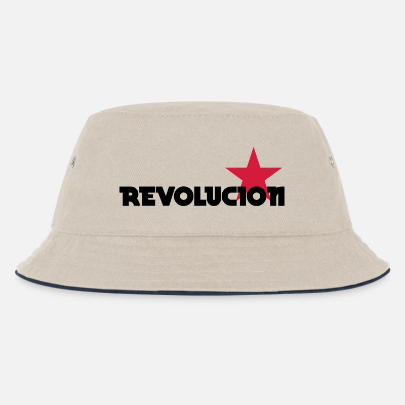 [ Revolucion ] - Kinder Bucket Hat - Natur/Navy