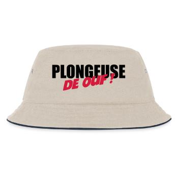 Plongeuse de ouf ! - Bob Enfant - blanc cassé/bleu marine - Devant