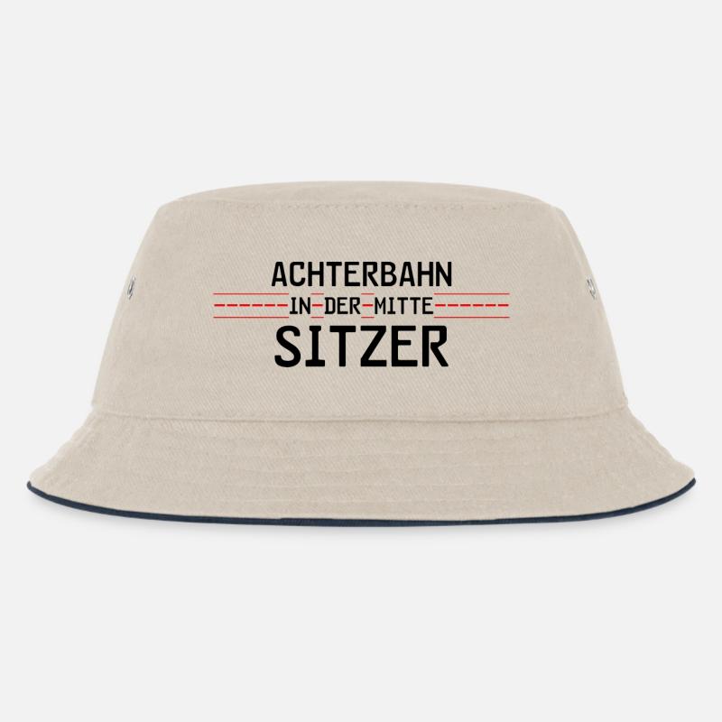 Achterbahnindermittesitzer - Kinder Bucket Hat - Natur/Navy