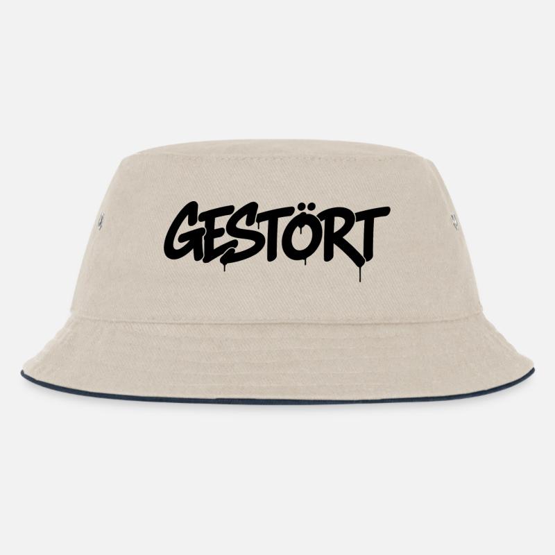 GESTÖRT - Kinder Bucket Hat - Natur/Navy