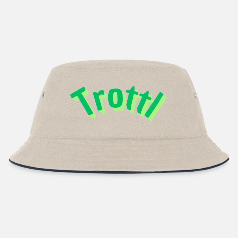Trottl - Kinder Bucket Hat - Natur/Navy