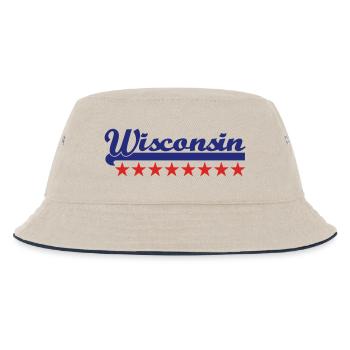 Wisconsin - Kids’ Bucket Hat - ecru/navy - Front
