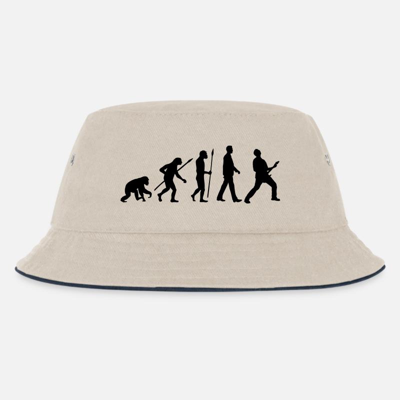 evolution_rocks_032012_a1c - Kids’ Bucket Hat - ecru/navy