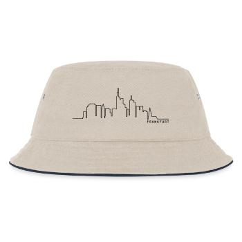 Frankfurt Skyline - Kinder Bucket Hat - Natur/Navy - Vorne