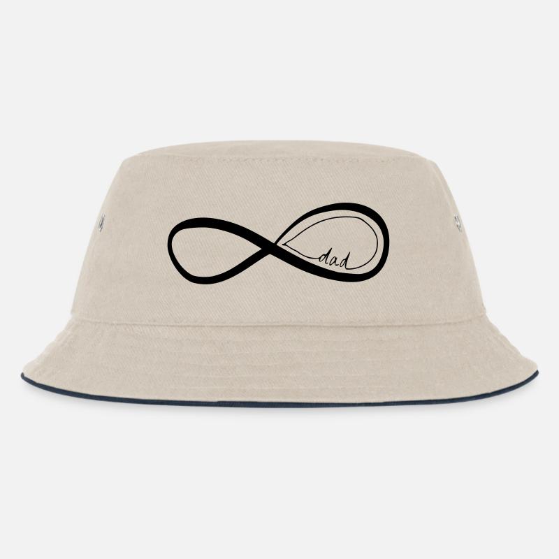 dad - Kids’ Bucket Hat - ecru/navy