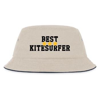 Kitesurfen / Kitesurfer / Kiteboarden / Kitesurf - Kinder Bucket Hat - Natur/Navy - Vorne