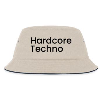 Hardcore-Techno - Kinder Bucket Hat - Natur/Navy - Vorne
