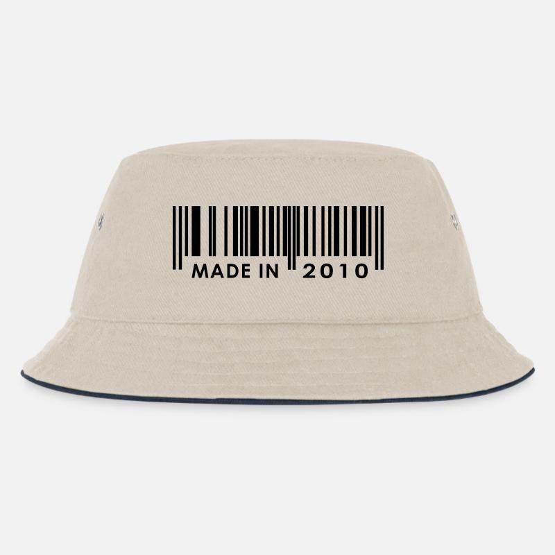 Geburtstag 2010 - Kinder Bucket Hat - Natur/Navy