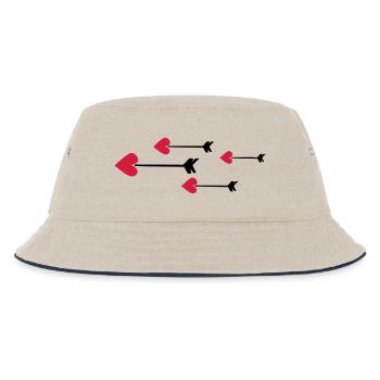 fleche heart cupid love 802 - Kids’ Bucket Hat - ecru/navy - Front